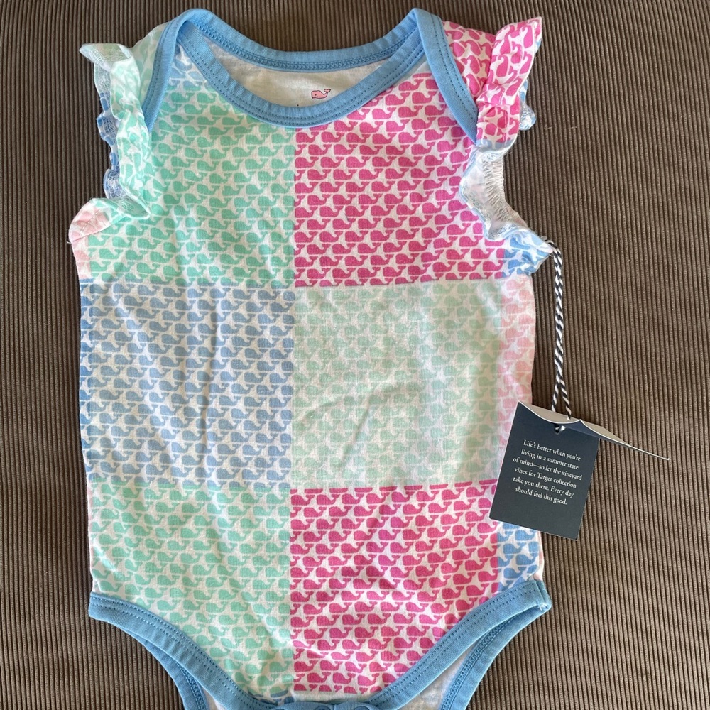 NWT vineyard vines x target ruffle sleeve onsie 3-6 months